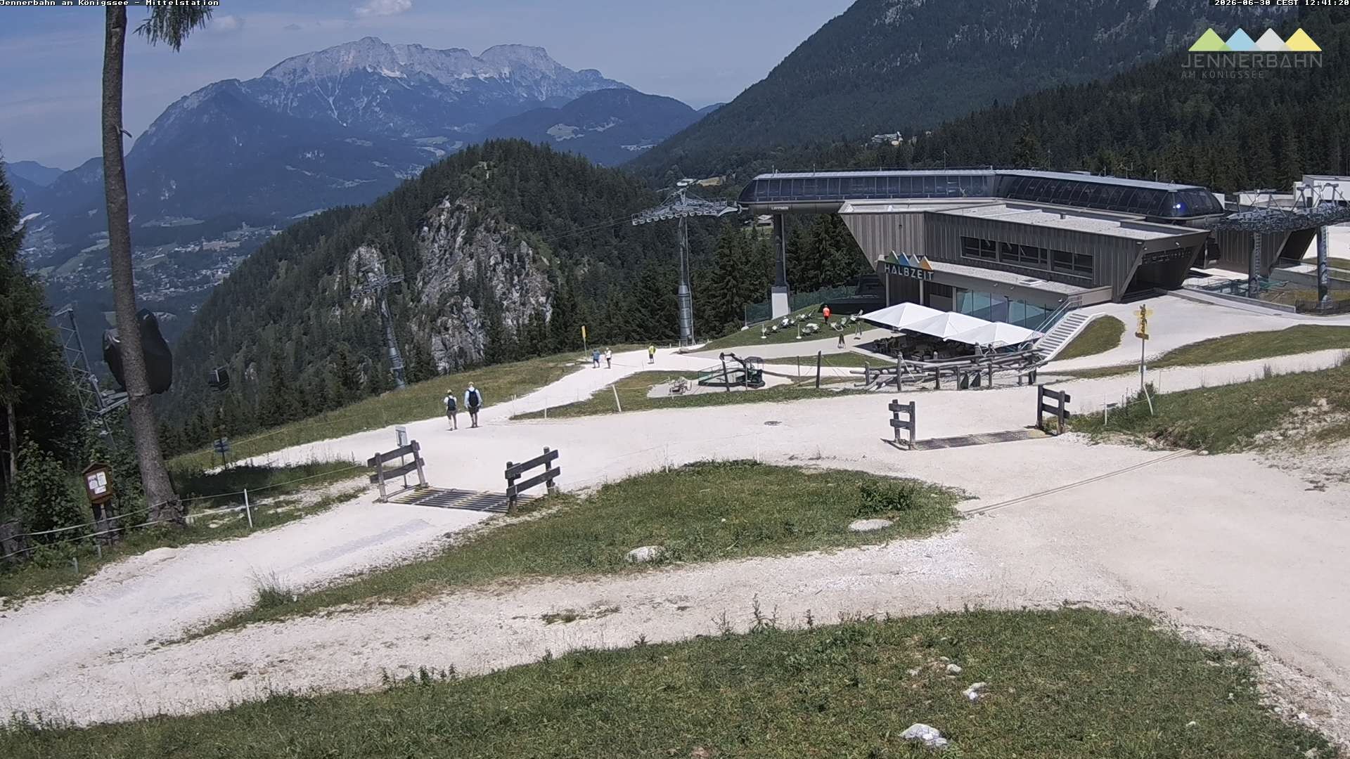 Archiv Foto Webcam Königssee: Jennerbahn Mittelstation