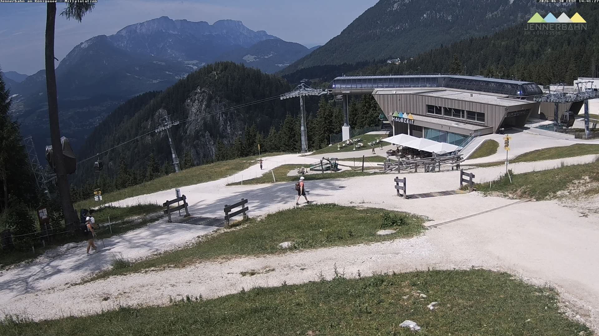 Archiv Foto Webcam Königssee: Jennerbahn Mittelstation