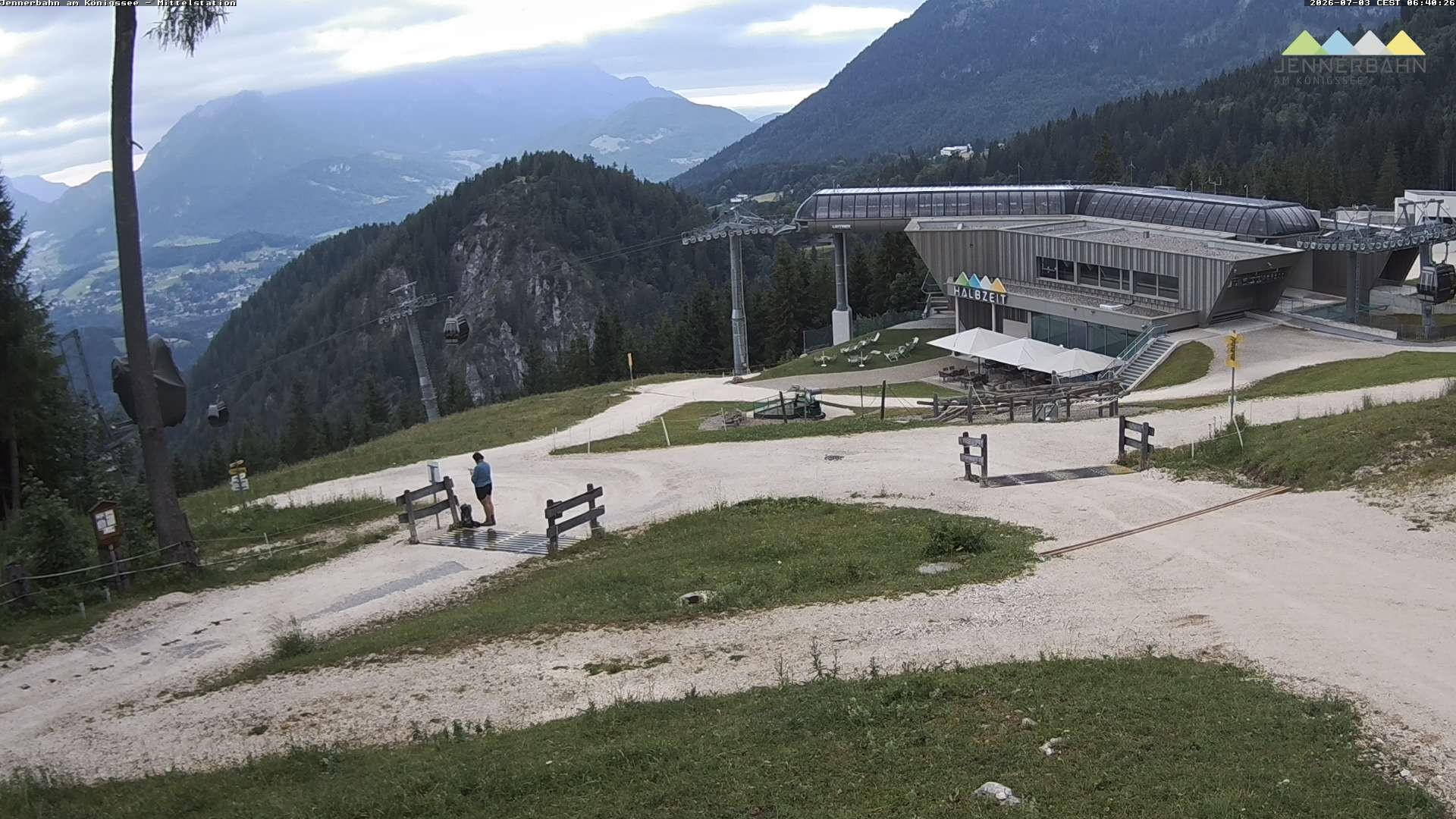 Archiv Foto Webcam Königssee: Jennerbahn Mittelstation
