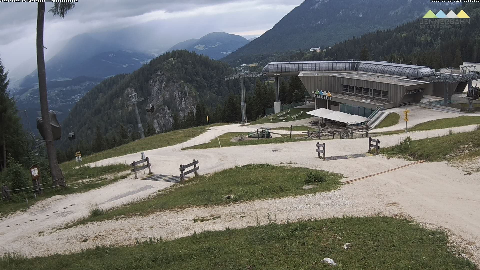 Archiv Foto Webcam Königssee: Jennerbahn Mittelstation