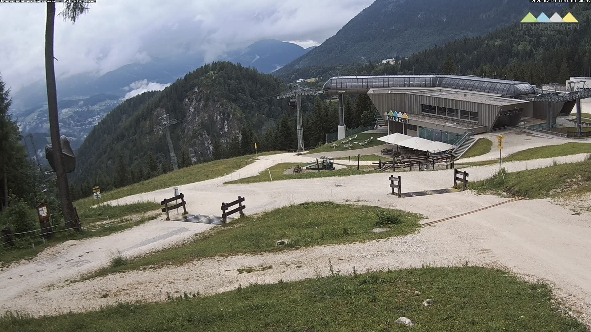 Archiv Foto Webcam Königssee: Jennerbahn Mittelstation