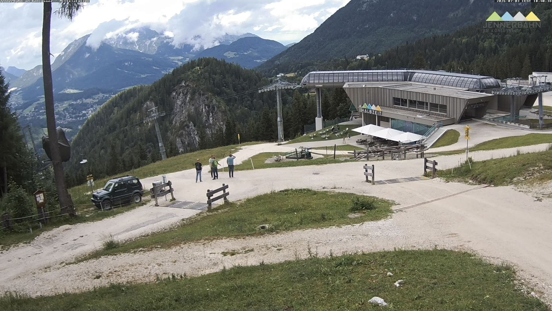 Archiv Foto Webcam Königssee: Jennerbahn Mittelstation
