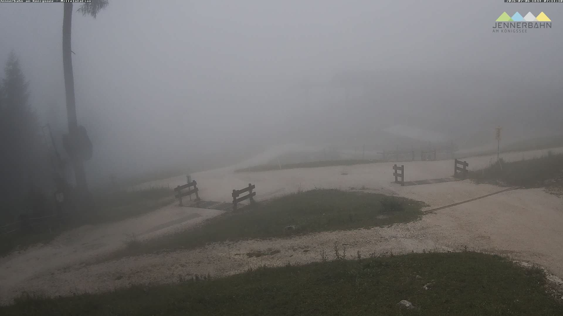 Archived image Webcam Lake Königssee: Jenner Mountain Mid Station