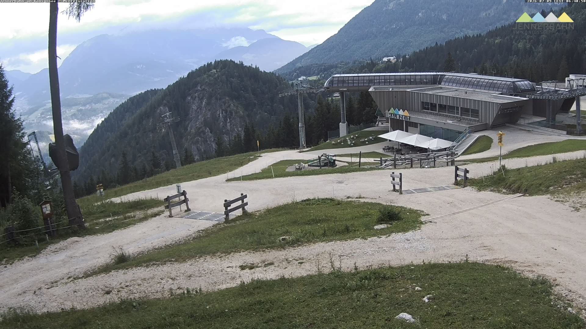 Archiv Foto Webcam Königssee: Jennerbahn Mittelstation