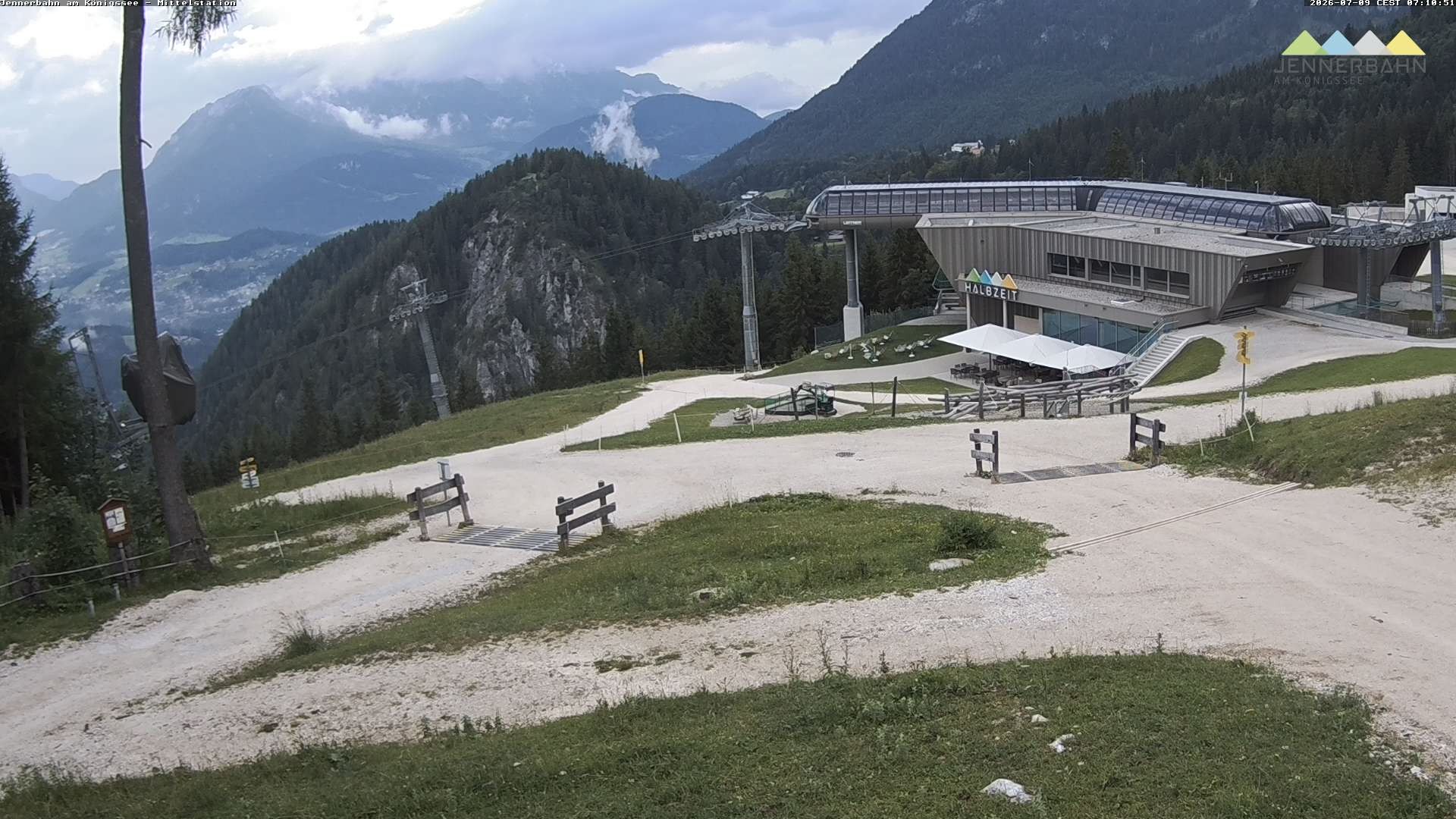 Archiv Foto Webcam Königssee: Jennerbahn Mittelstation
