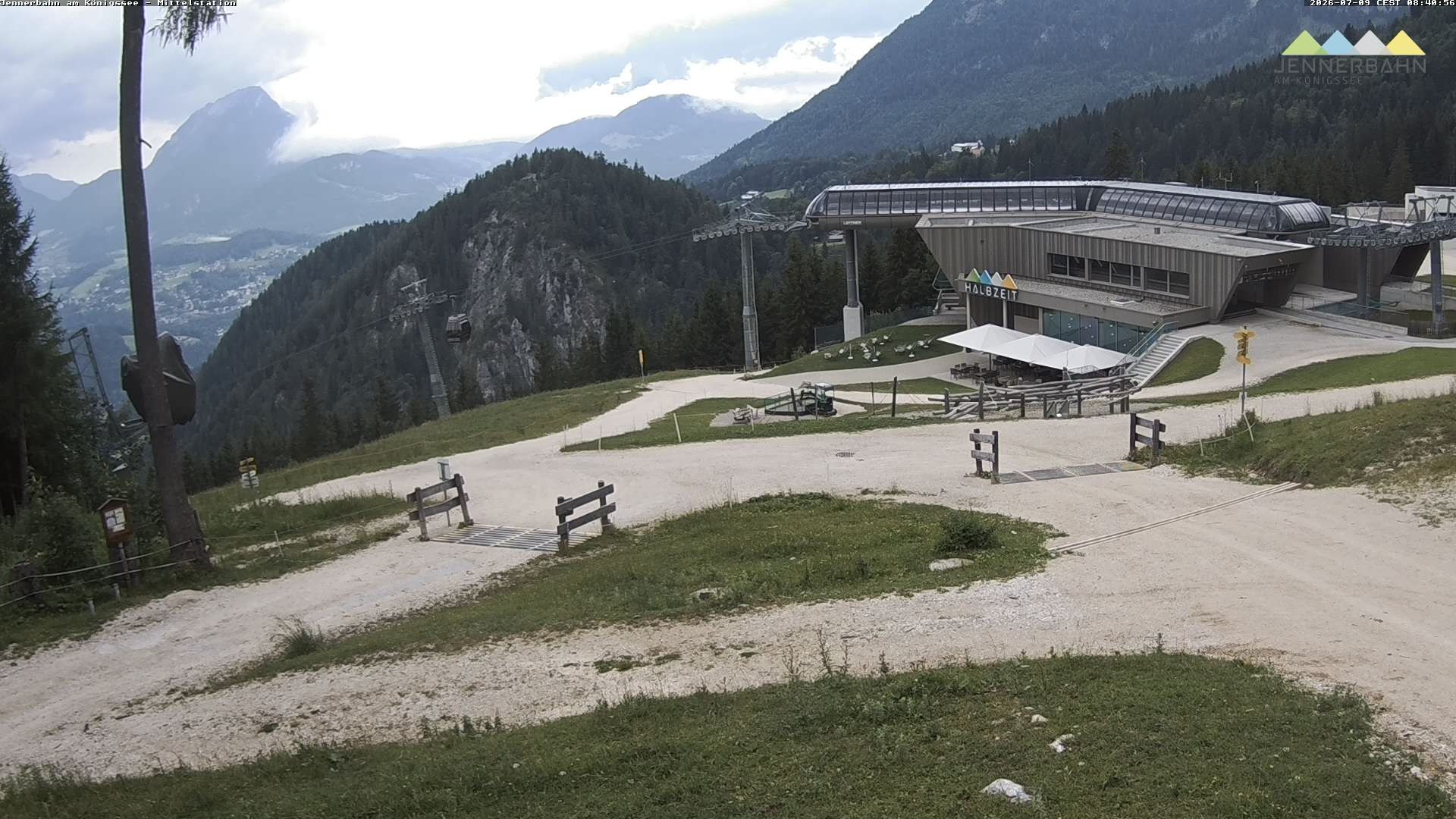 Archiv Foto Webcam Königssee: Jennerbahn Mittelstation