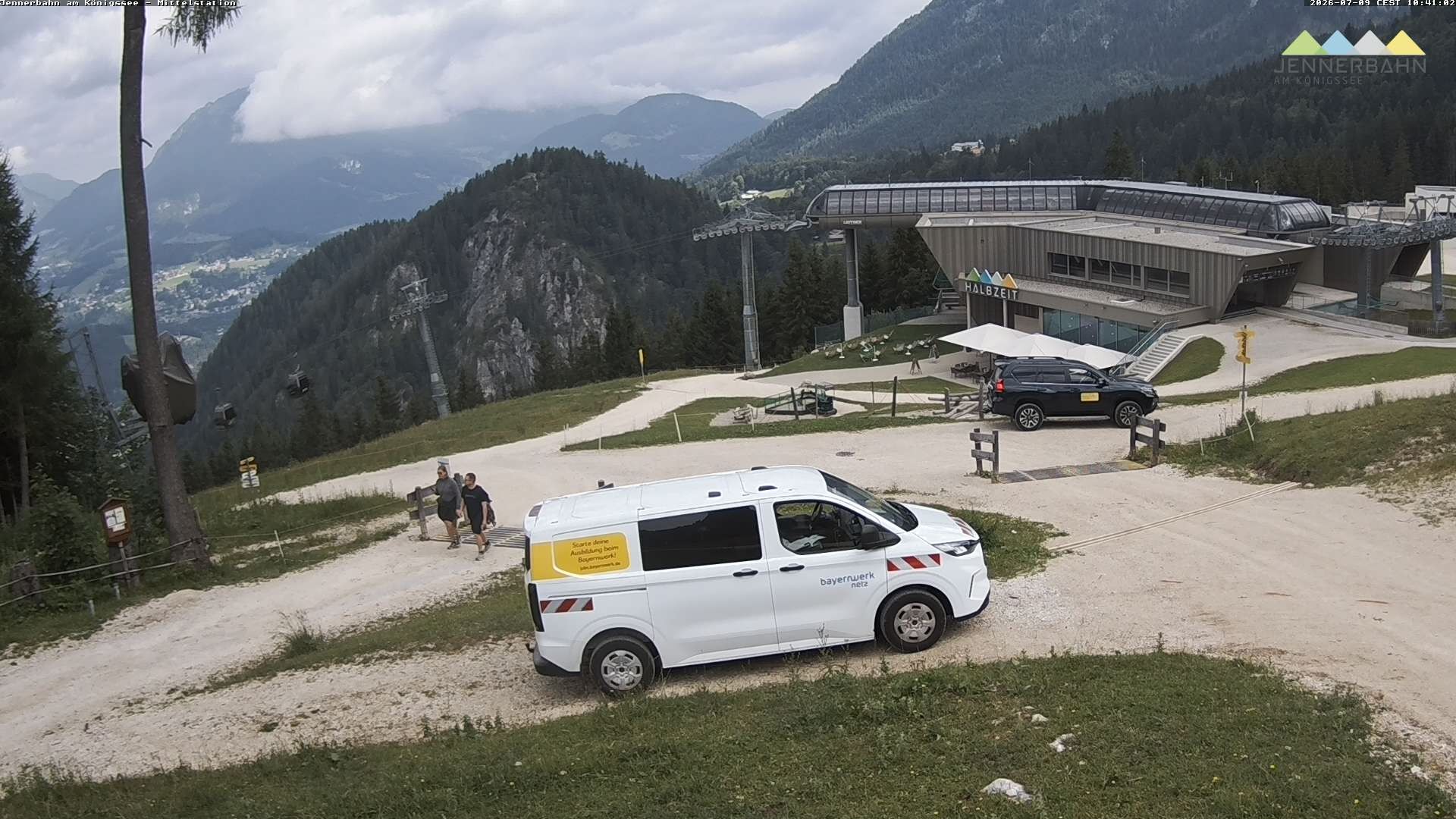 Archiv Foto Webcam Königssee: Jennerbahn Mittelstation