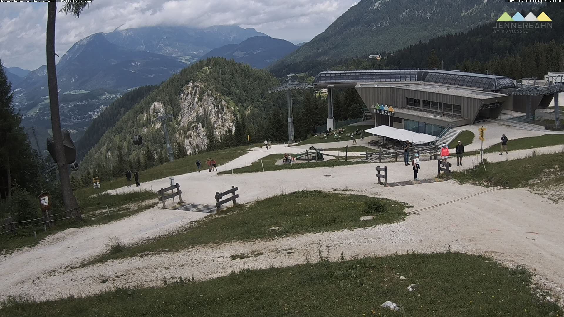 Archiv Foto Webcam Königssee: Jennerbahn Mittelstation