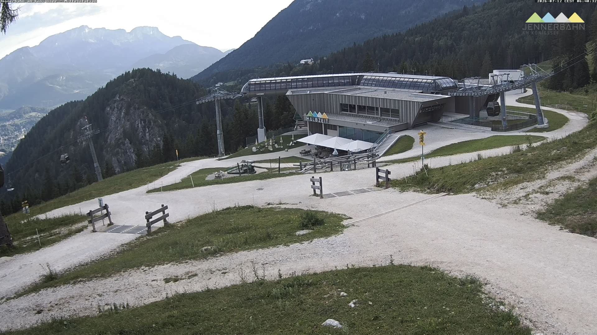 Archiv Foto Webcam Königssee: Jennerbahn Mittelstation