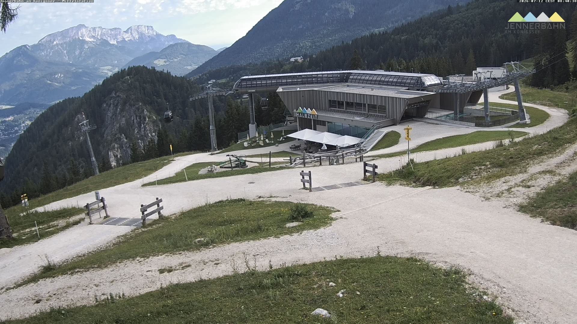 Archiv Foto Webcam Königssee: Jennerbahn Mittelstation