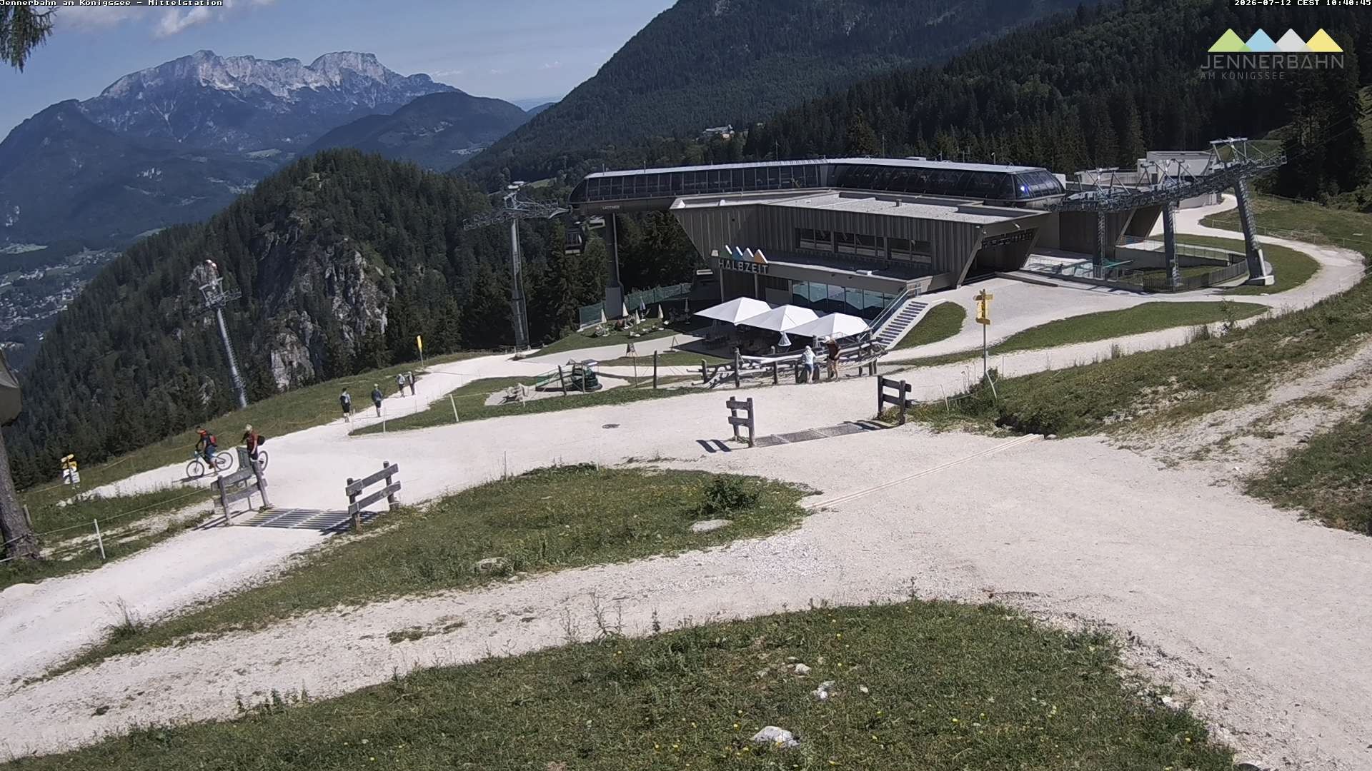 Archiv Foto Webcam Königssee: Jennerbahn Mittelstation