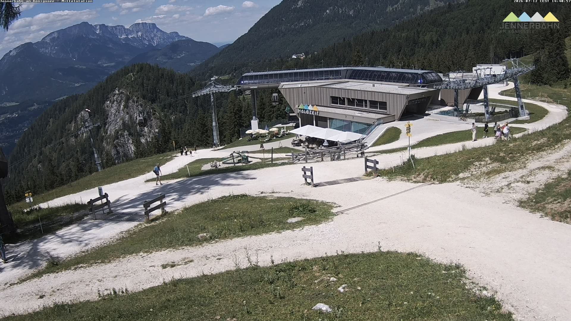 Archiv Foto Webcam Königssee: Jennerbahn Mittelstation
