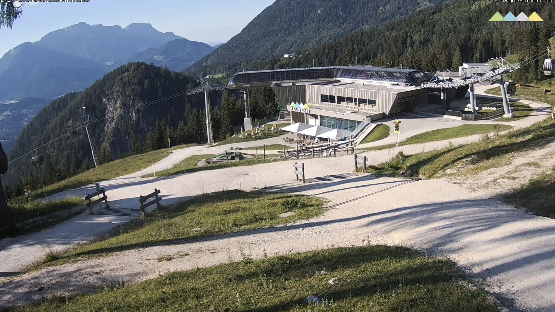 Archiv Foto Webcam Königssee: Jennerbahn Mittelstation