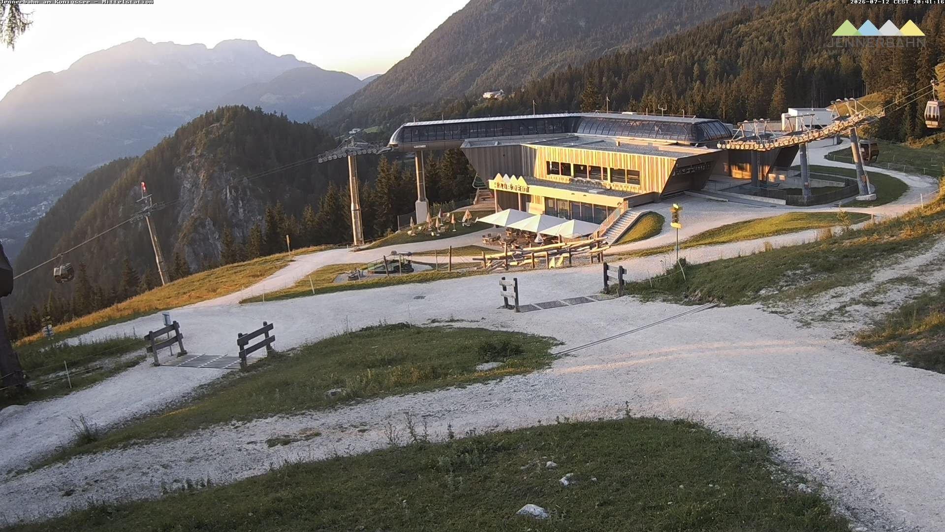 Archiv Foto Webcam Königssee: Jennerbahn Mittelstation