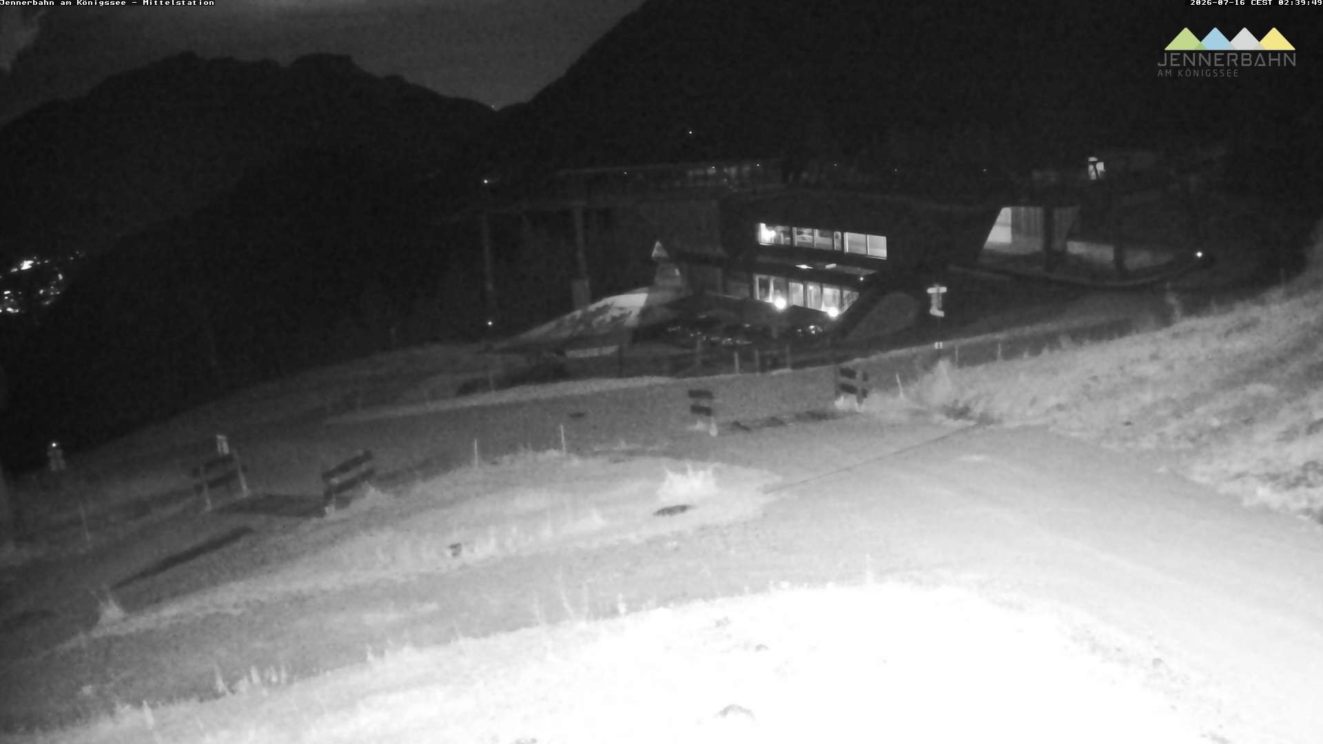 Archived image Webcam Lake Königssee: Jenner Mountain Mid Station