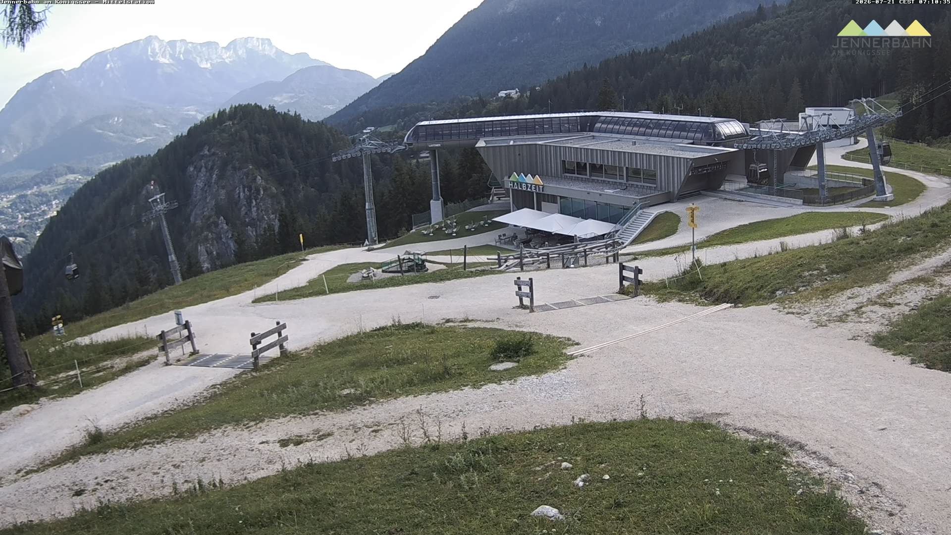 Archiv Foto Webcam Königssee: Jennerbahn Mittelstation