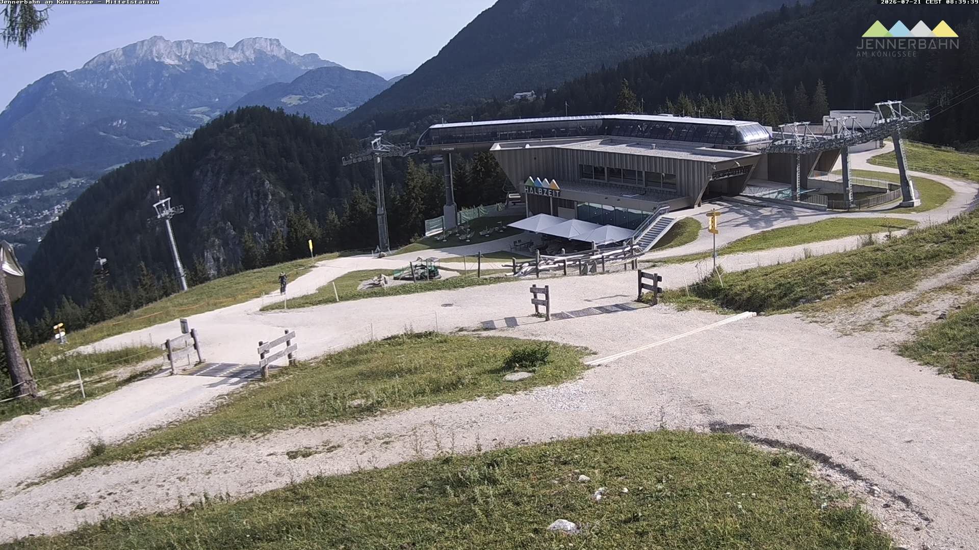 Archiv Foto Webcam Königssee: Jennerbahn Mittelstation