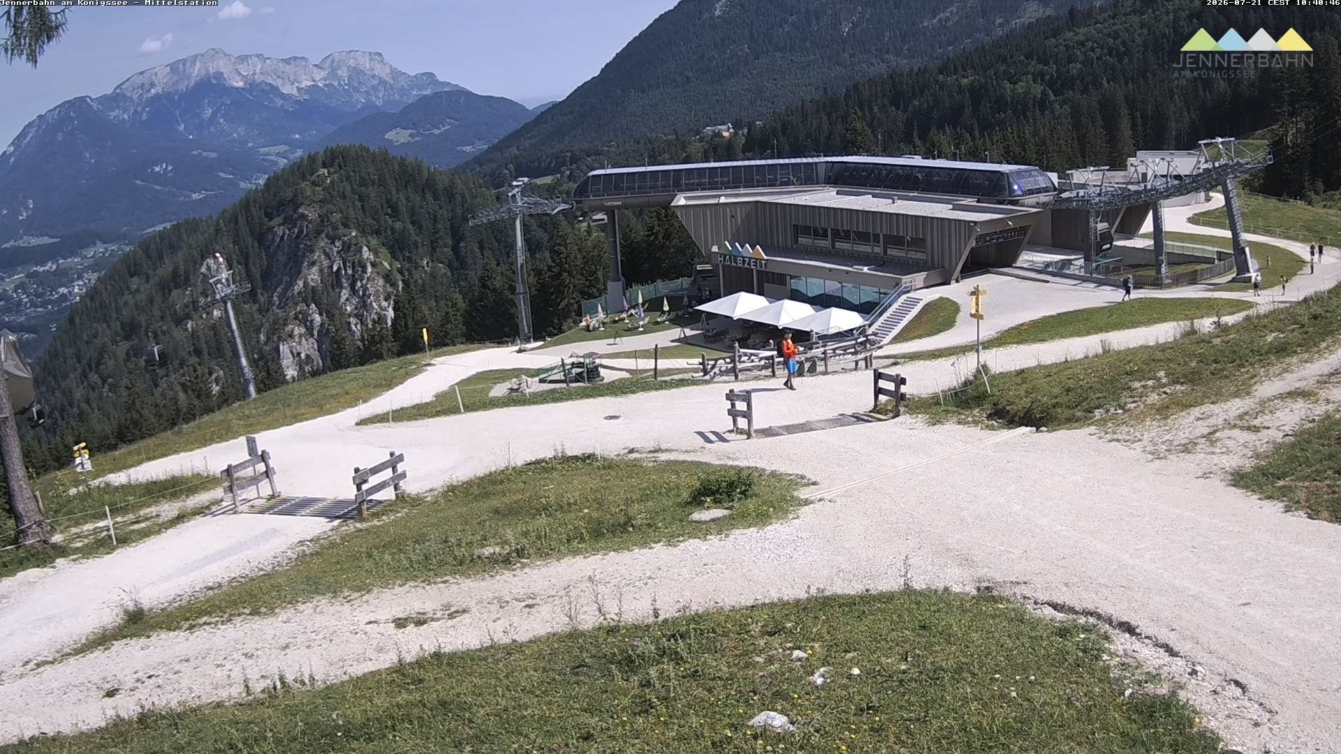 Archiv Foto Webcam Königssee: Jennerbahn Mittelstation
