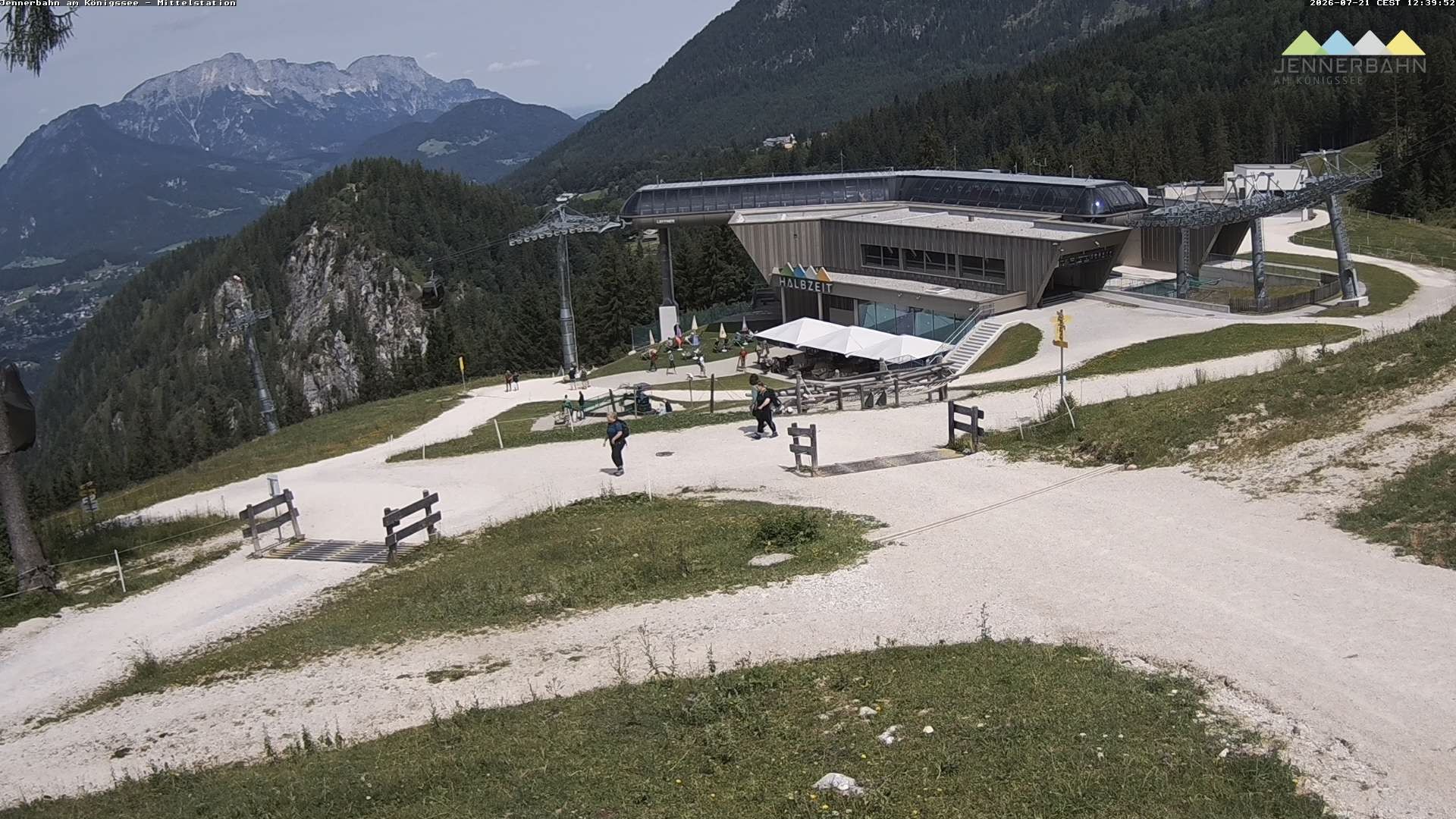 Archiv Foto Webcam Königssee: Jennerbahn Mittelstation