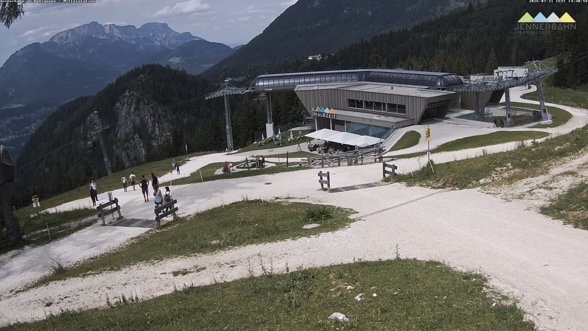 Archiv Foto Webcam Königssee: Jennerbahn Mittelstation