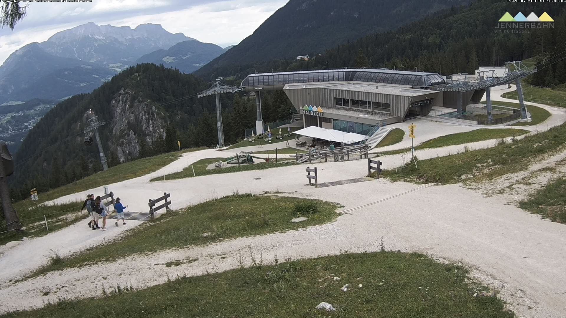 Archiv Foto Webcam Königssee: Jennerbahn Mittelstation