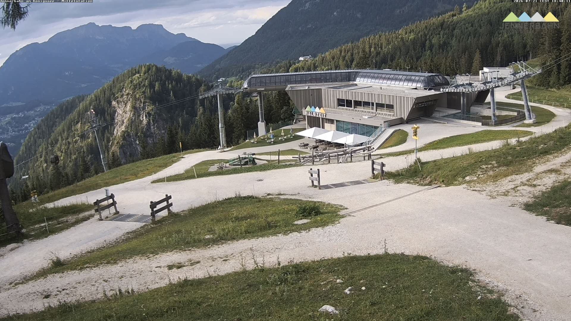 Archiv Foto Webcam Königssee: Jennerbahn Mittelstation