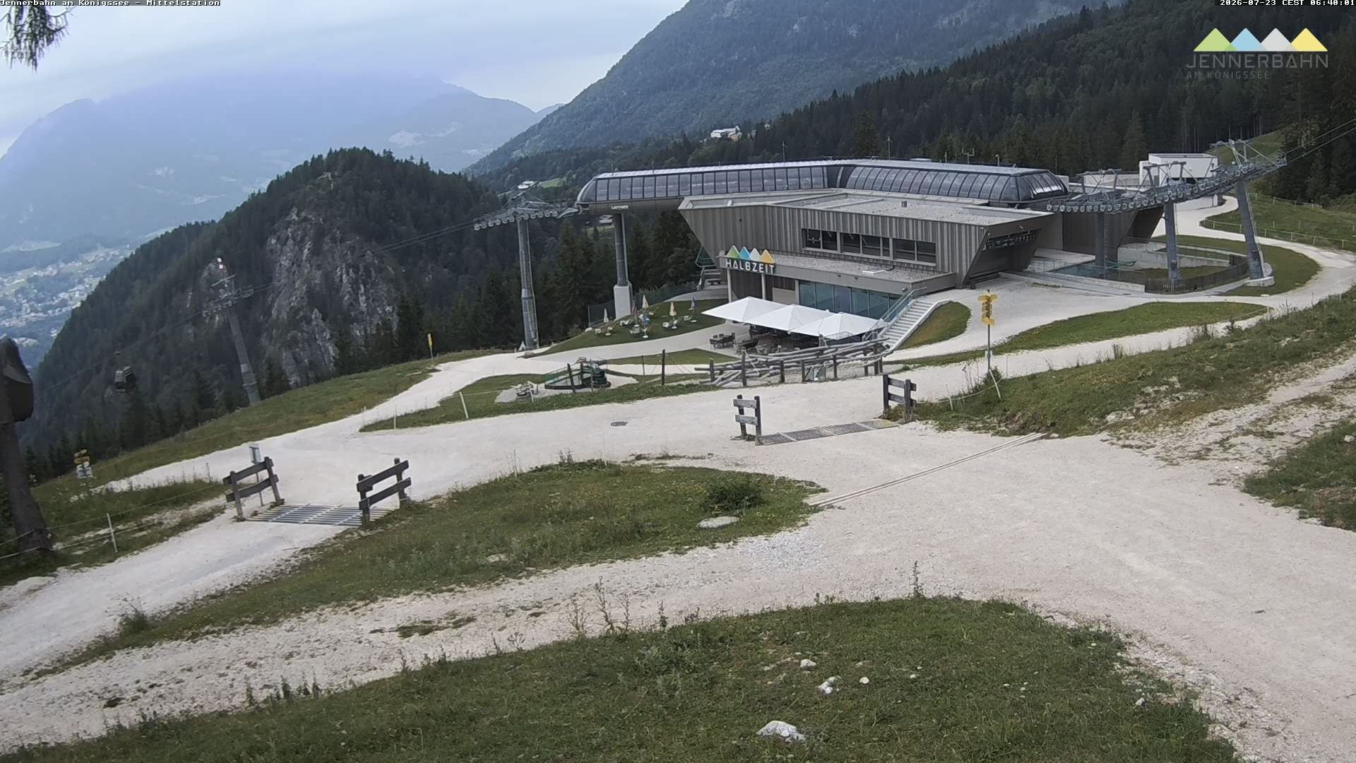 Archiv Foto Webcam Königssee: Jennerbahn Mittelstation
