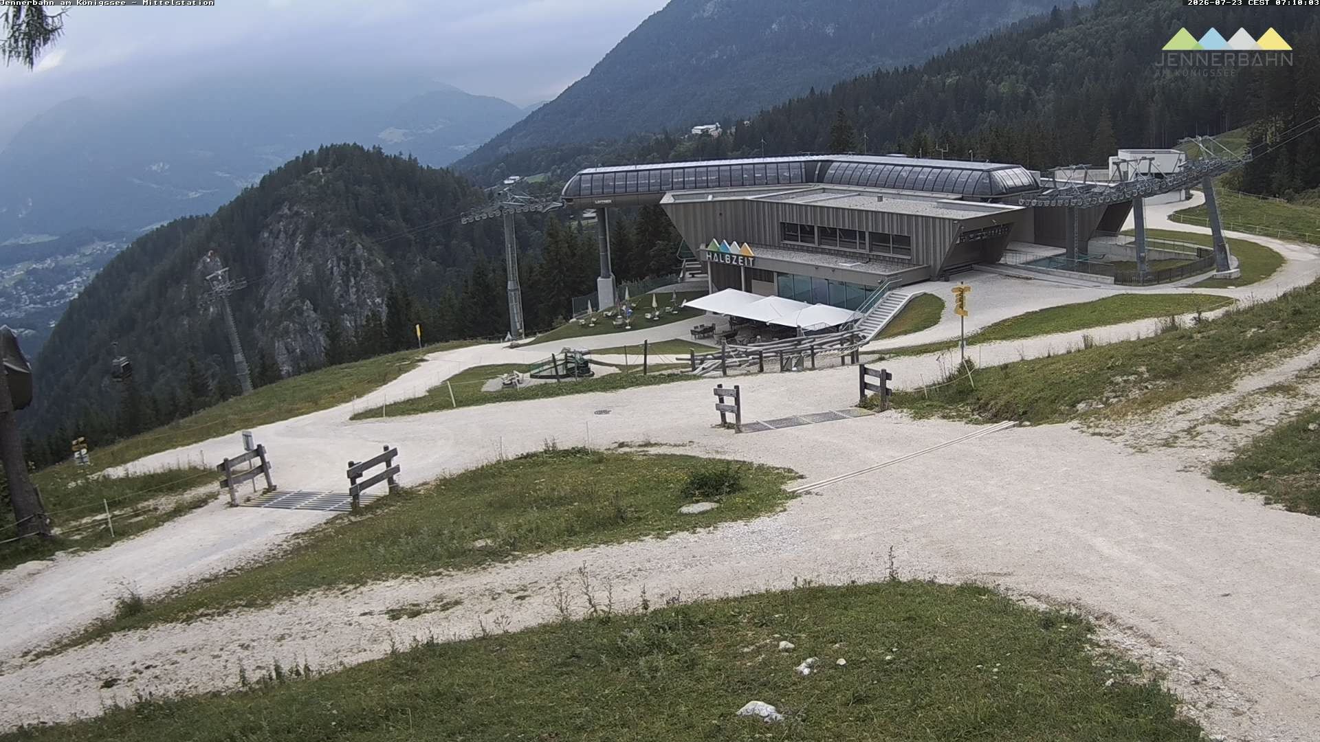 Archiv Foto Webcam Königssee: Jennerbahn Mittelstation