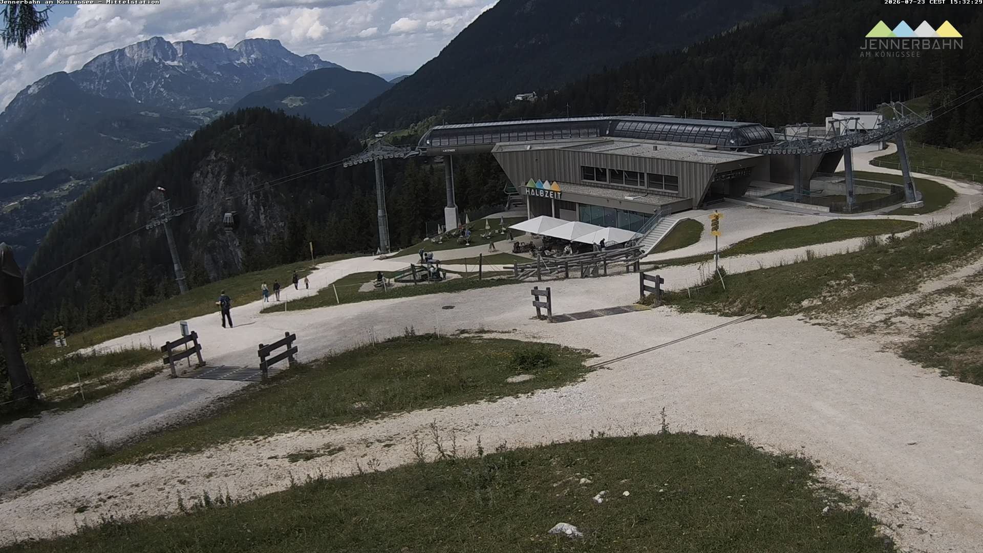Archiv Foto Webcam Königssee: Jennerbahn Mittelstation