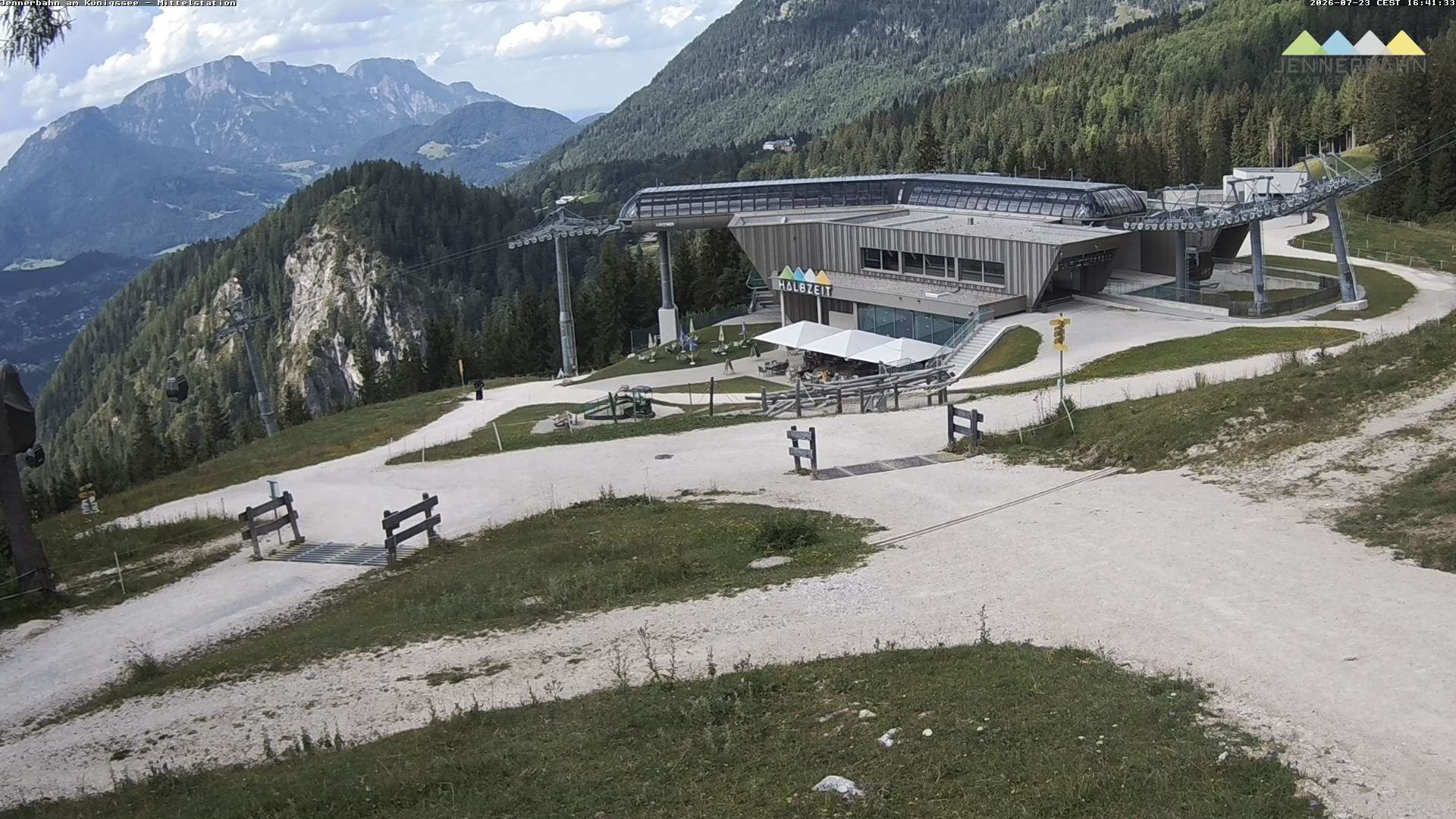 Archiv Foto Webcam Königssee: Jennerbahn Mittelstation
