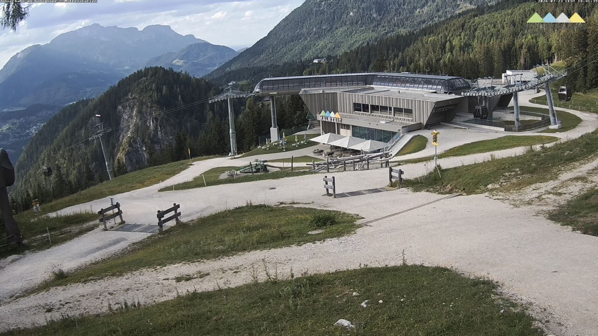 Archiv Foto Webcam Königssee: Jennerbahn Mittelstation