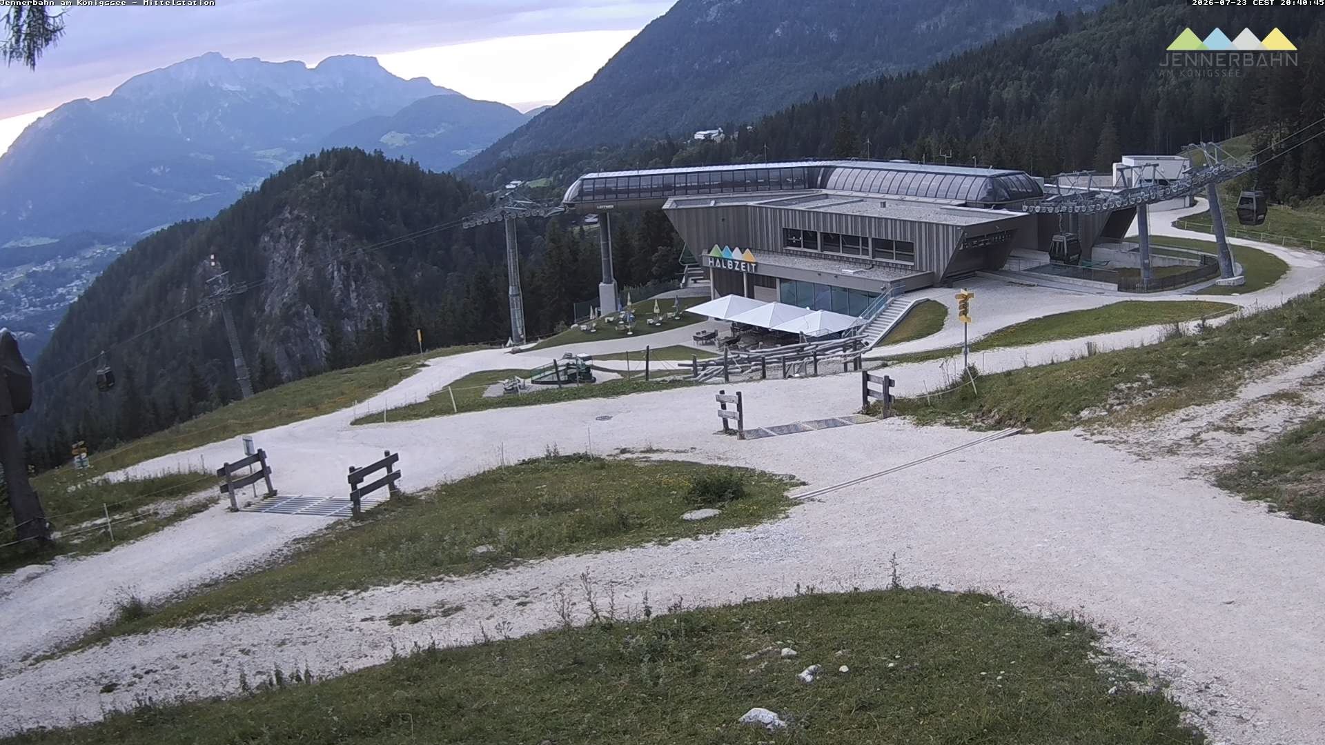Archiv Foto Webcam Königssee: Jennerbahn Mittelstation