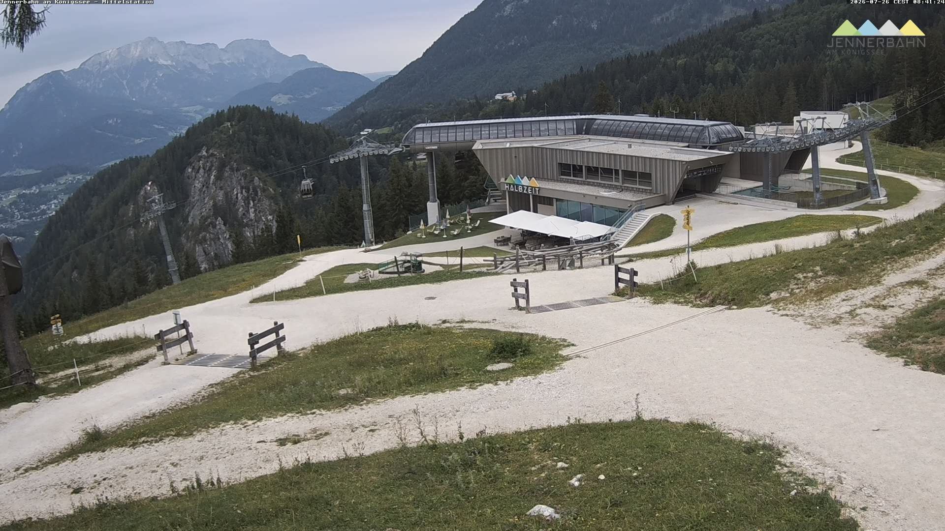 Archiv Foto Webcam Königssee: Jennerbahn Mittelstation