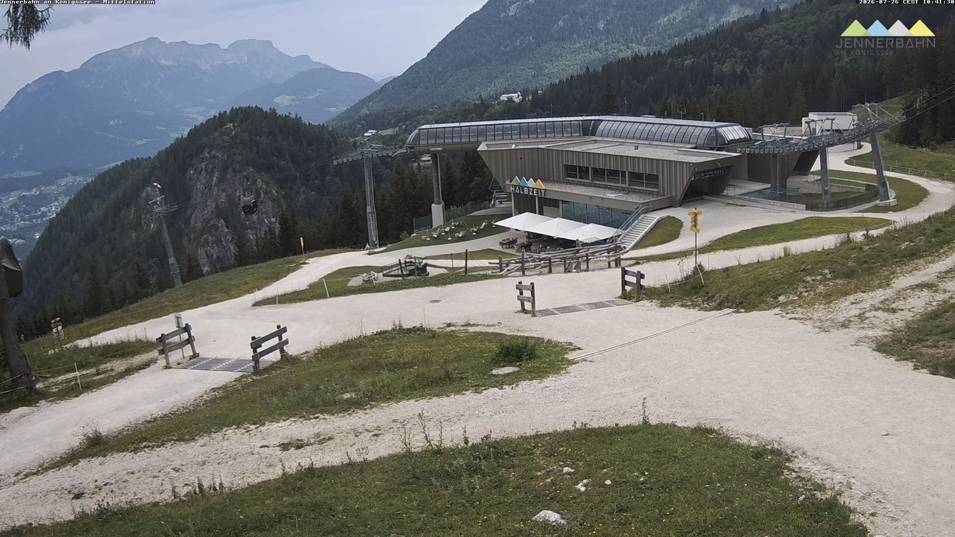 Archiv Foto Webcam Königssee: Jennerbahn Mittelstation