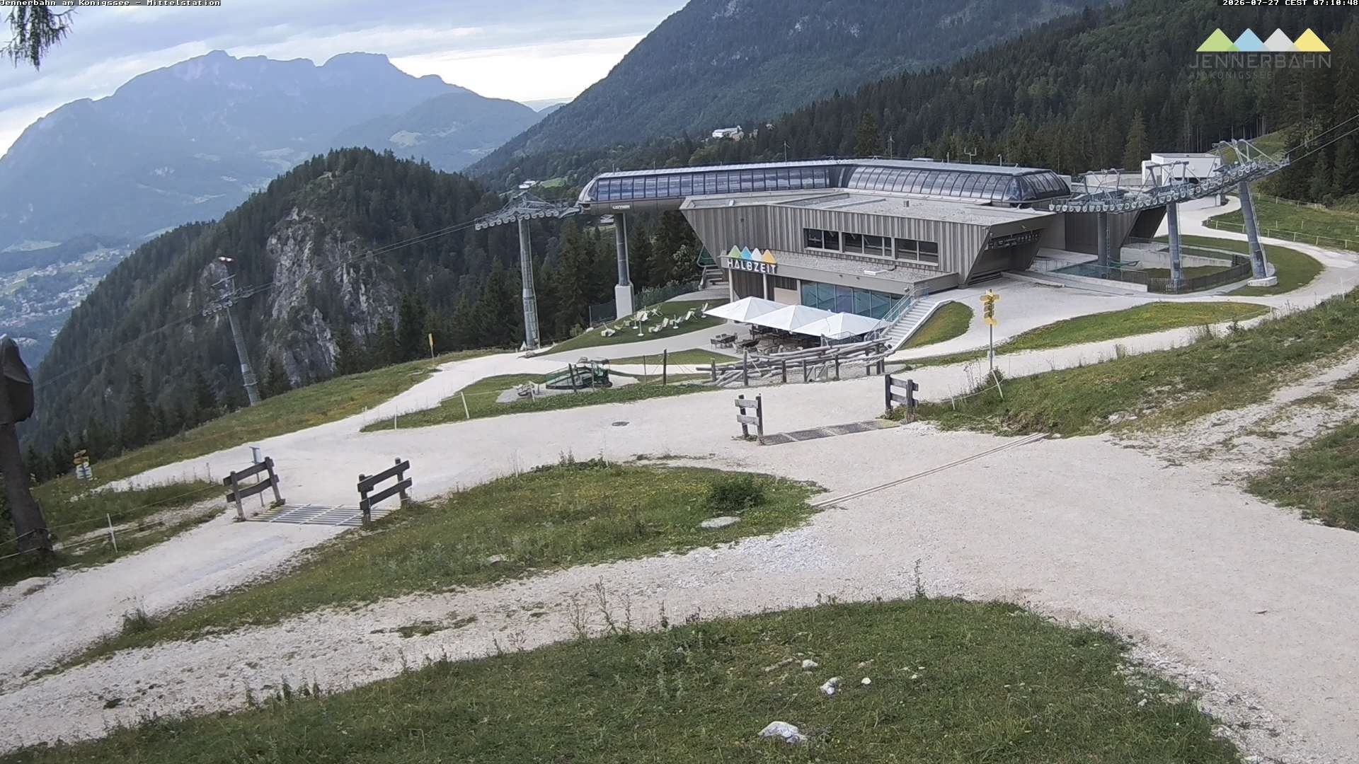 Archiv Foto Webcam Königssee: Jennerbahn Mittelstation