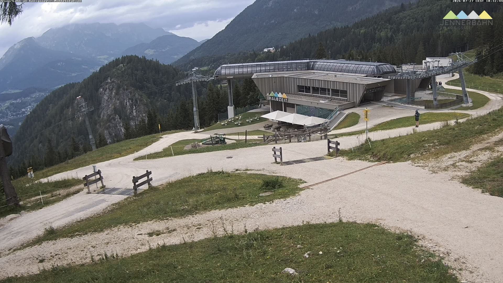 Archiv Foto Webcam Königssee: Jennerbahn Mittelstation