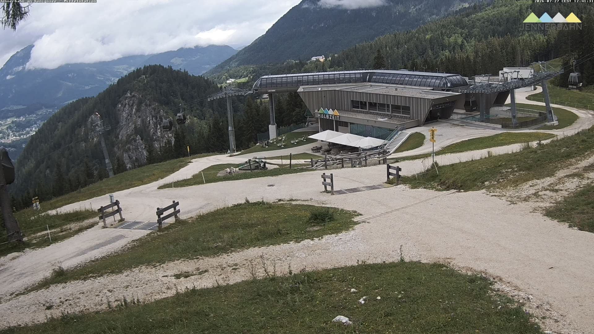 Archiv Foto Webcam Königssee: Jennerbahn Mittelstation
