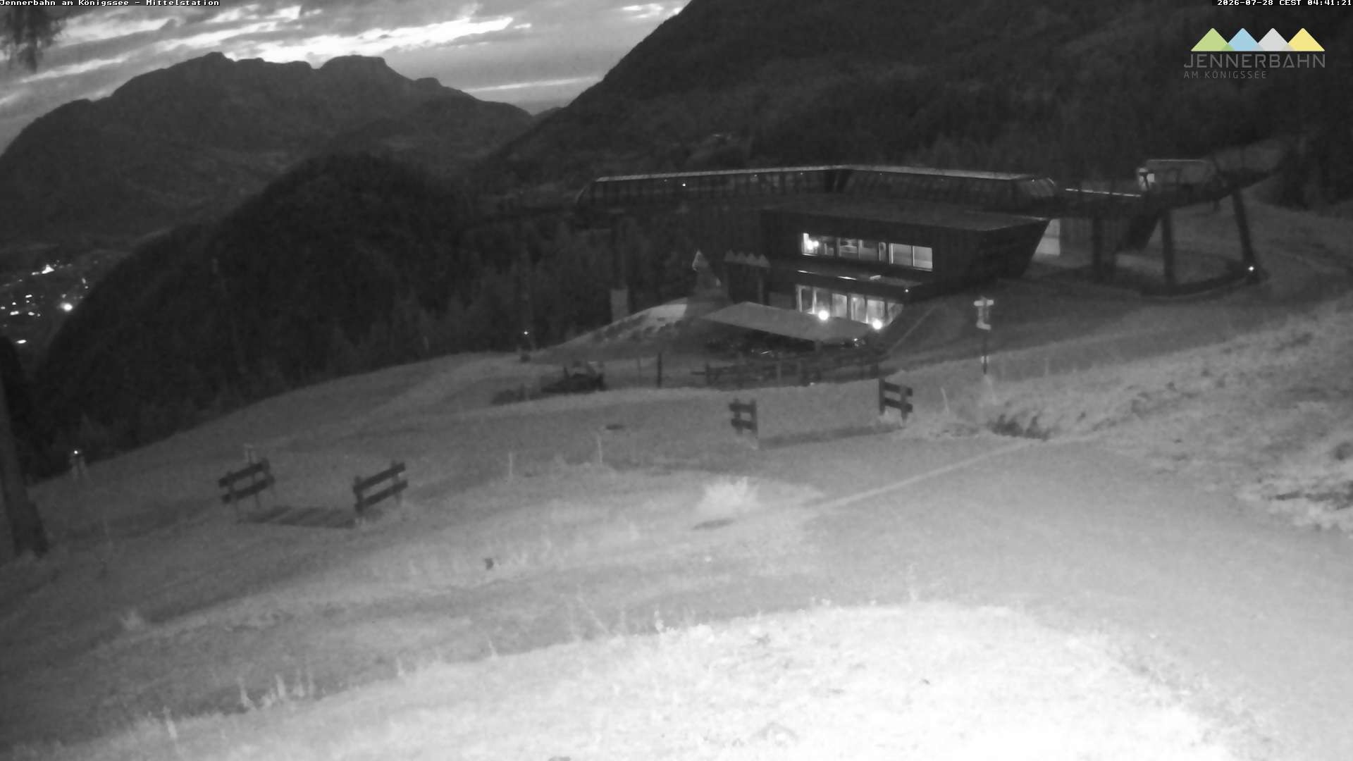Archived image Webcam Lake Königssee: Jenner Mountain Mid Station