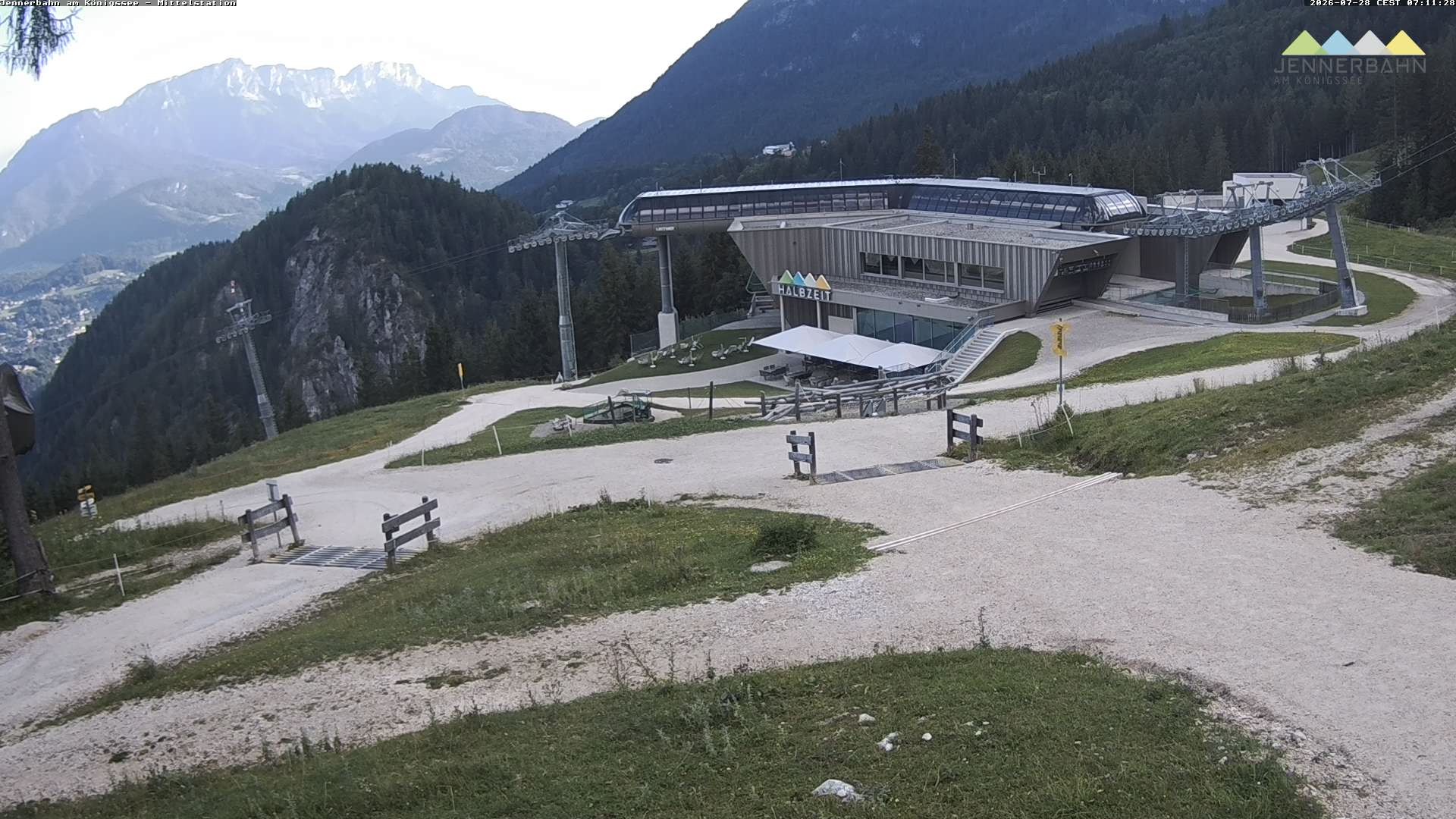 Archiv Foto Webcam Königssee: Jennerbahn Mittelstation