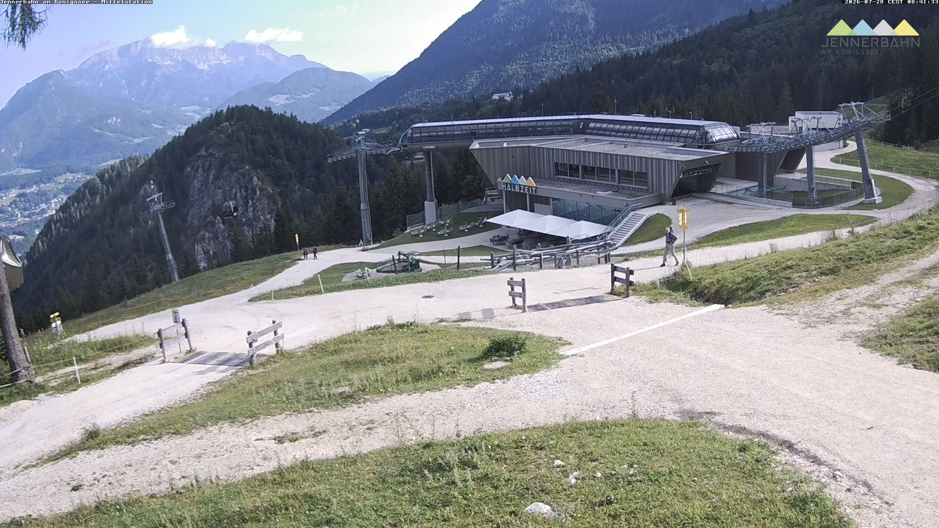 Archiv Foto Webcam Königssee: Jennerbahn Mittelstation