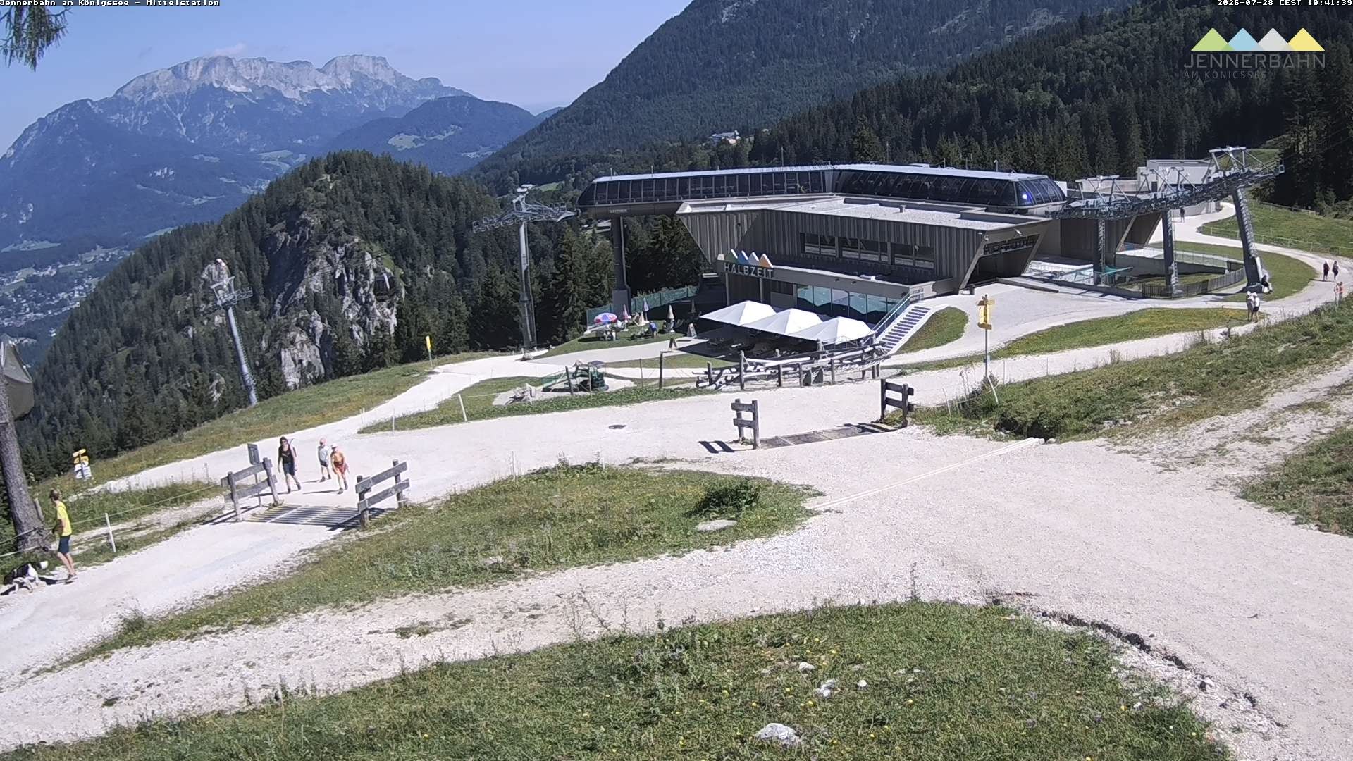 Archiv Foto Webcam Königssee: Jennerbahn Mittelstation