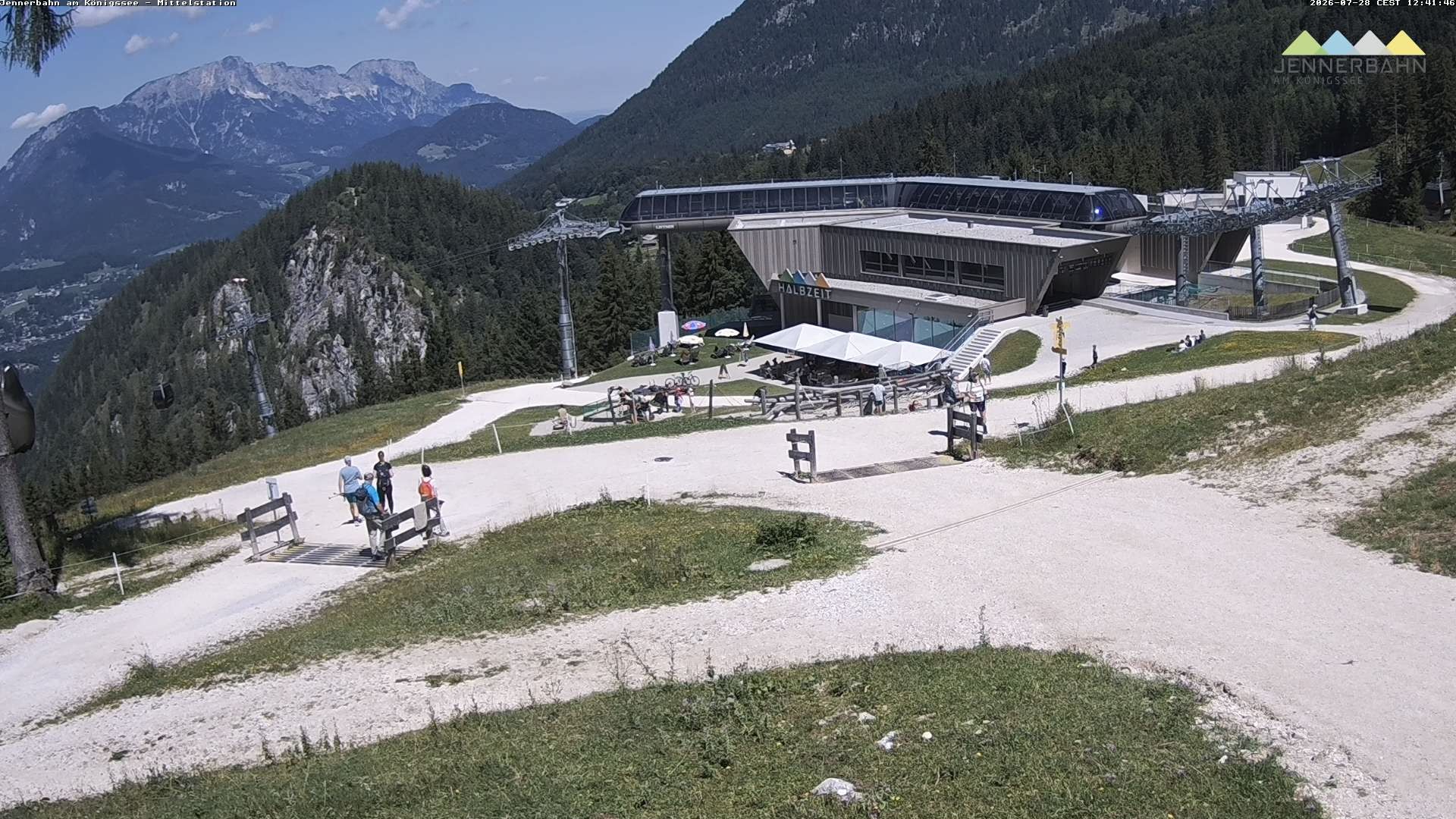Archiv Foto Webcam Königssee: Jennerbahn Mittelstation