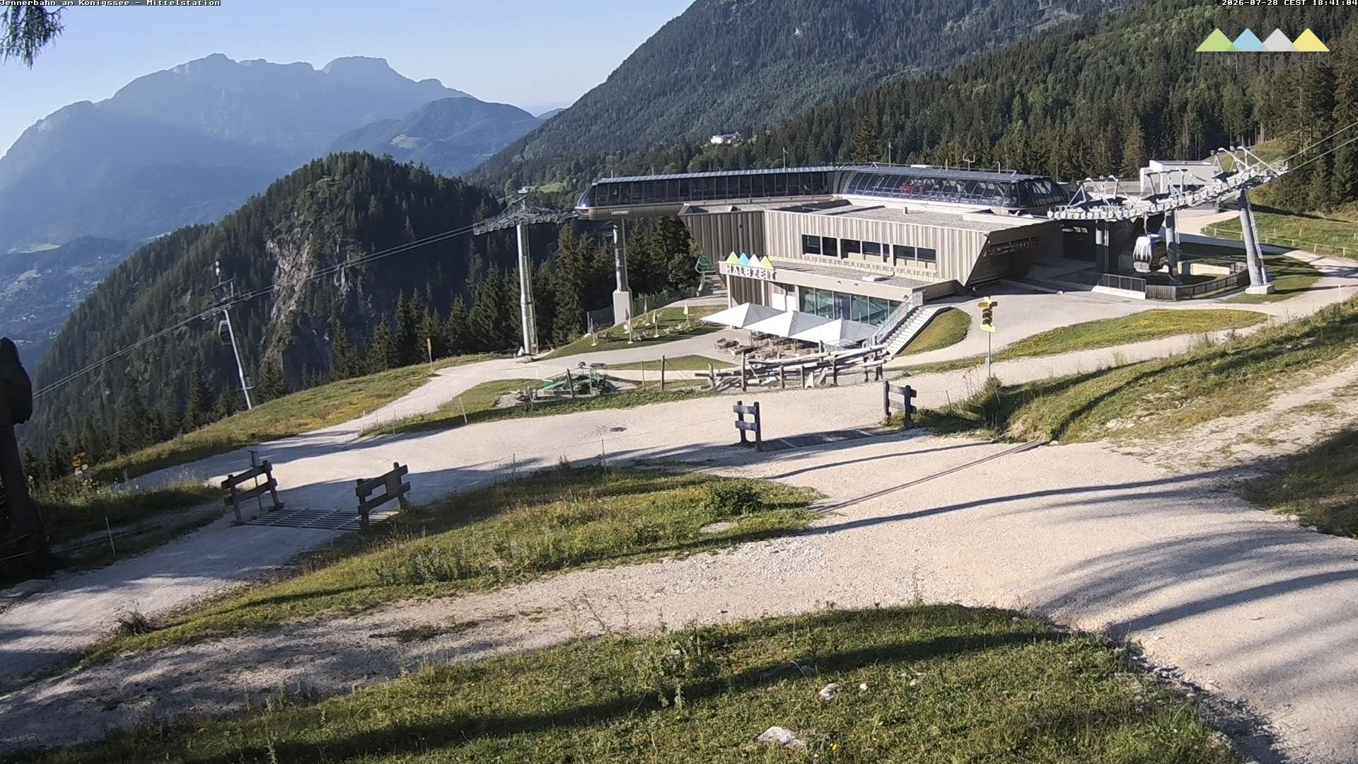 Archiv Foto Webcam Königssee: Jennerbahn Mittelstation
