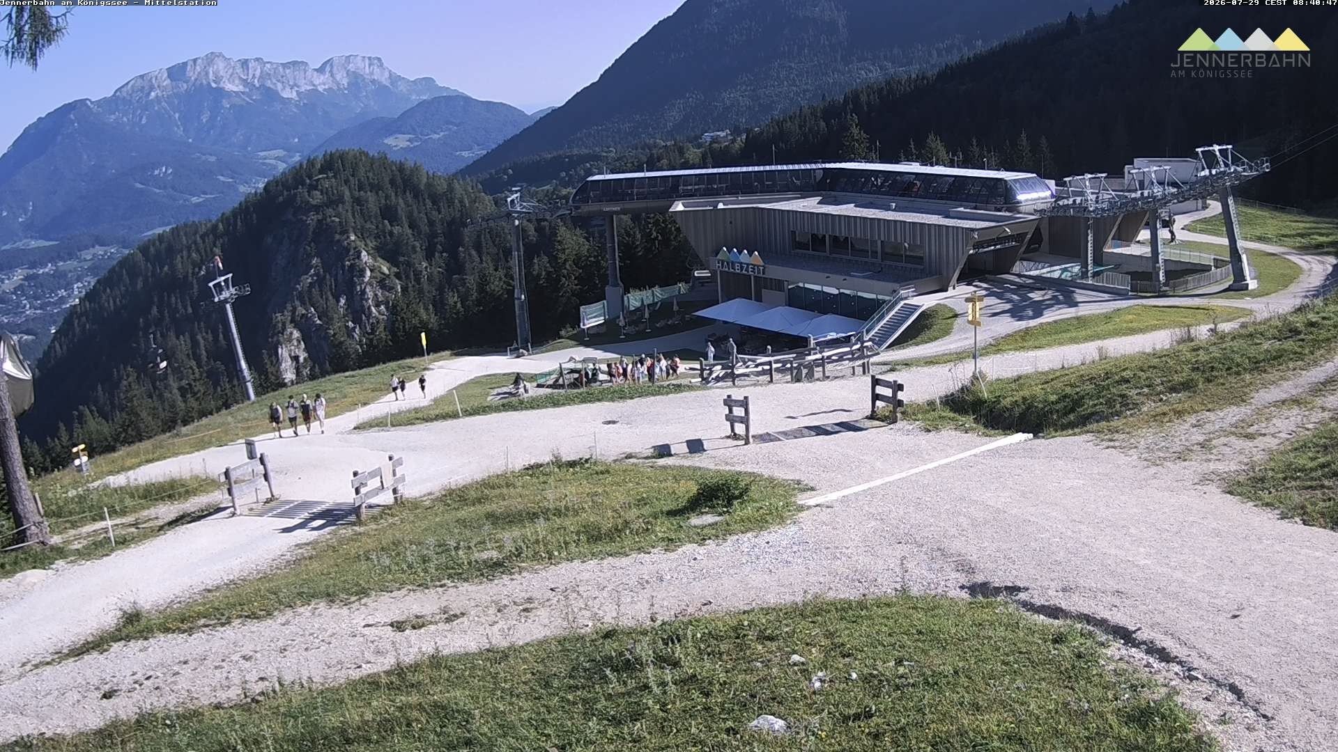 Archiv Foto Webcam Königssee: Jennerbahn Mittelstation