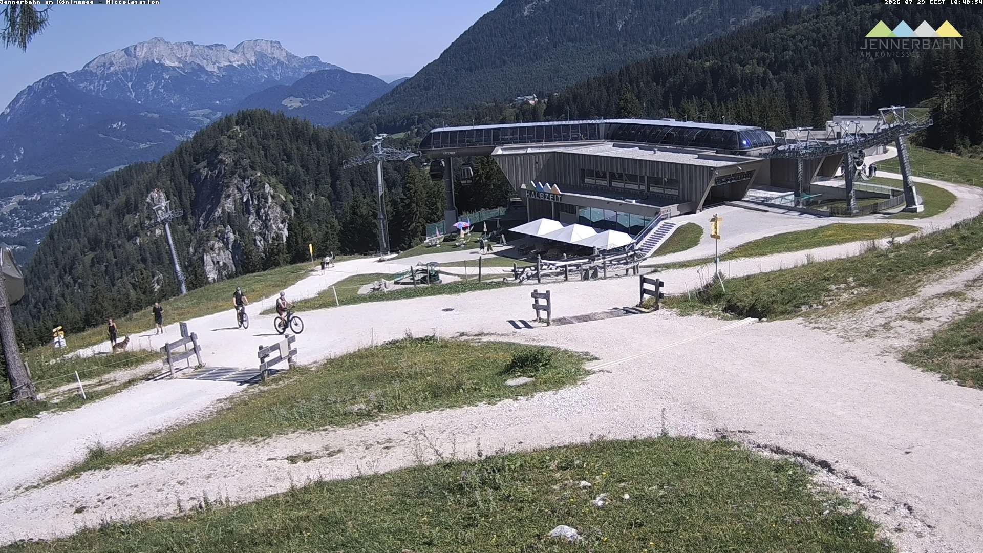 Archiv Foto Webcam Königssee: Jennerbahn Mittelstation