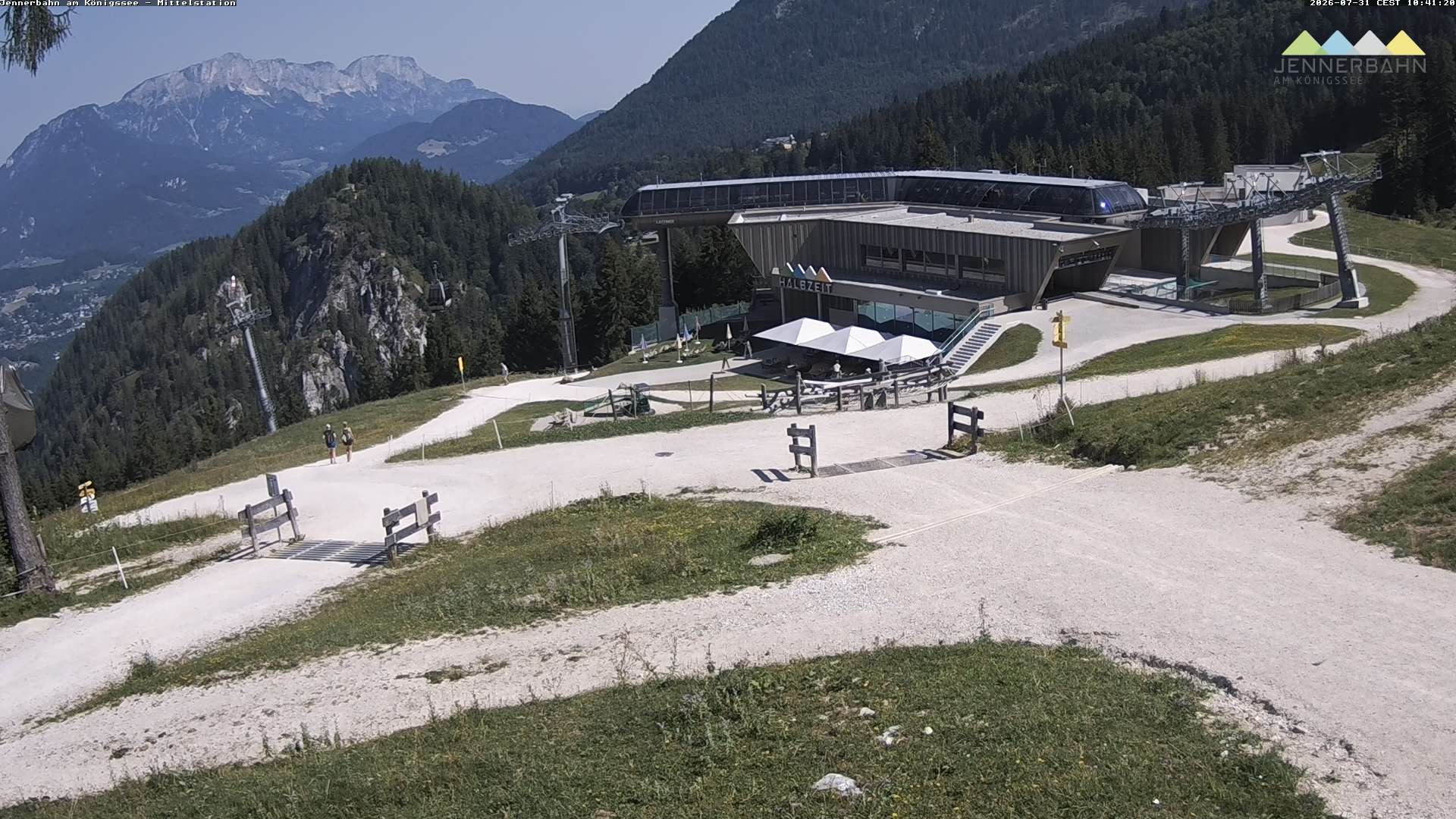 Archiv Foto Webcam Königssee: Jennerbahn Mittelstation