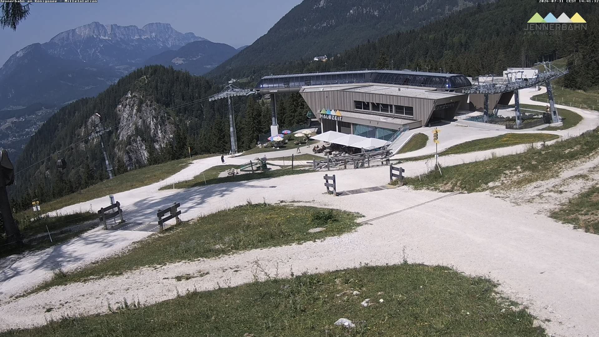 Archiv Foto Webcam Königssee: Jennerbahn Mittelstation