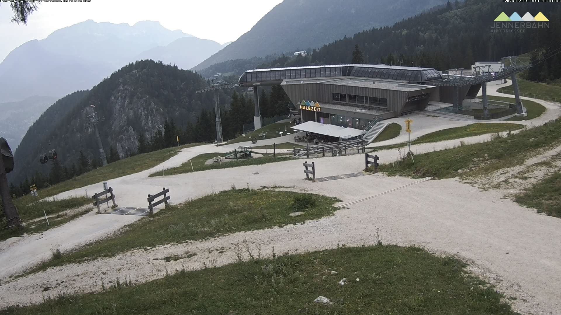 Archiv Foto Webcam Königssee: Jennerbahn Mittelstation