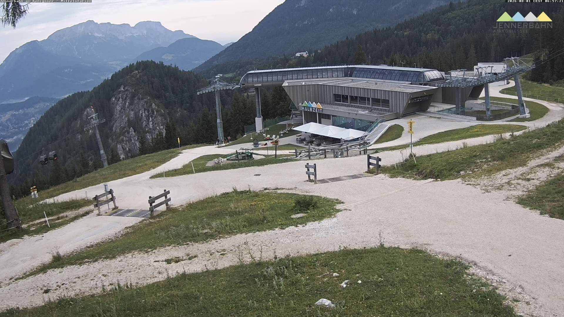 Archiv Foto Webcam Königssee: Jennerbahn Mittelstation