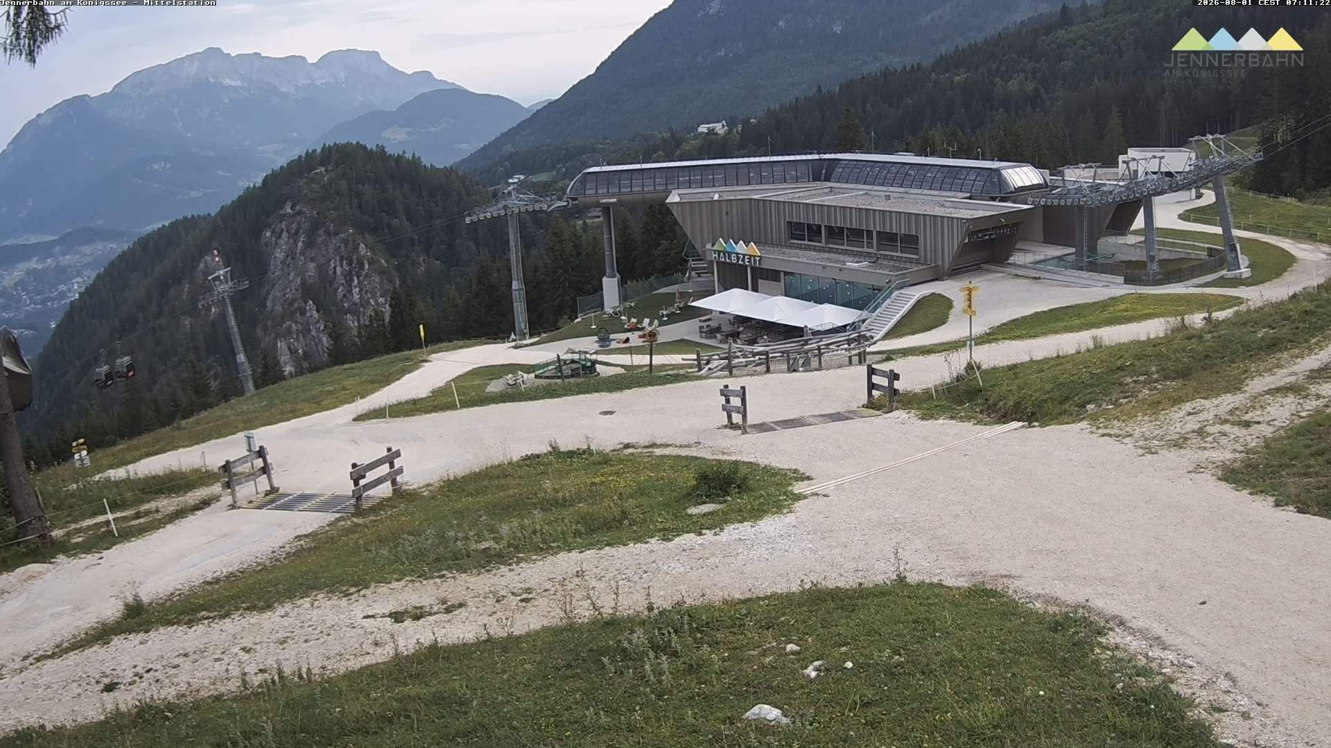 Archiv Foto Webcam Königssee: Jennerbahn Mittelstation